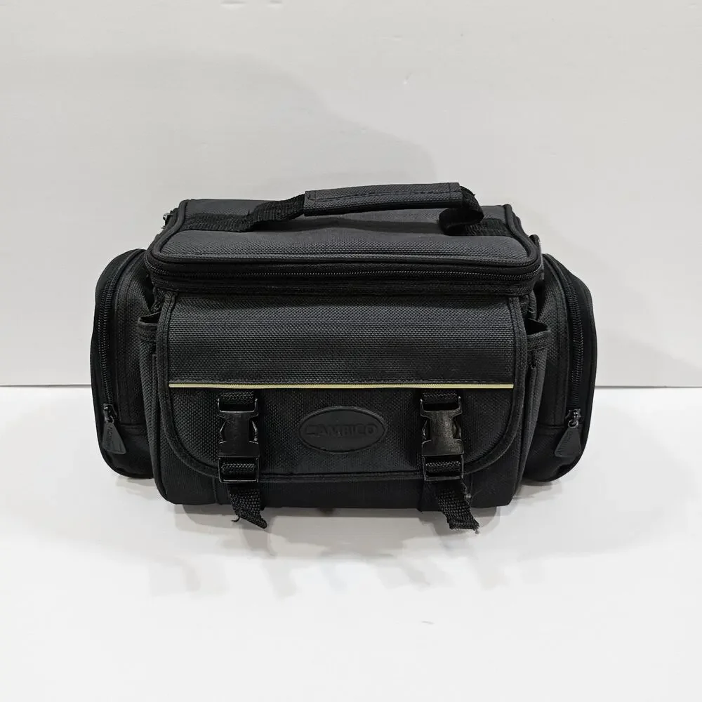 Rugged Ambico Camera Bag DSLR Case Black Padded Multi Pocket Travel Gear